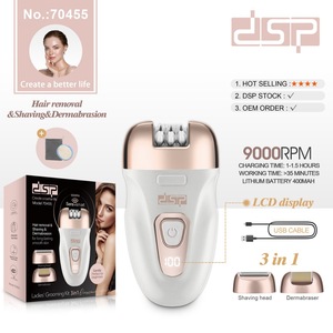 Depiladora Eléctrica Dsp para Mujer, 8000 RPM, Funciona con Batería, Herramienta de Depilación para Axilas, Piernas y Vello Púbico - Product Image 5