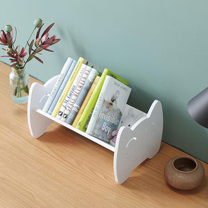 Étagère à livres multifonction blanche pour enfants, mini étagère de bureau inclinée pour salon - Product Image 2