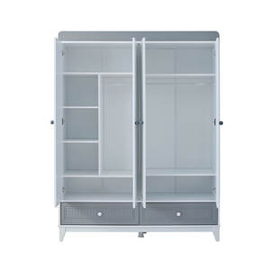 Muebles de Dormitorio de Excelente Calidad, Armario de 4 Puertas para Bebés, Combina Detalles Modernos y un Diseño Estético - Product Image 2