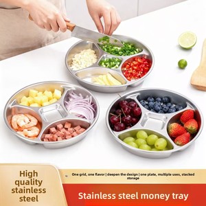 Boîte à lunch divisée en <span class=keywords><strong>acier</strong></span> inoxydable 304 poli pour enfants, 3/4/5 compartiments, écologique, de qualité alimentaire, pour l'école et les restaurants - Product Image 2