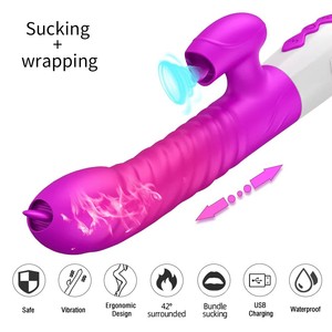 Juguetes Sexuales para Adultos, Dildo Vibrador de Doble Cabeza para Mujeres, Tapón Anal Telescópico de Silicona, Masajeador de Clítoris - Product Image 6