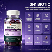 Bonbons Gommeux Biotiques 3-en-1 Marque Blanche OEM avec Probiotiques, Prébiotiques et Vitamine C pour le Soutien de la Santé Intestinale et Immunitaire – 60 Unités