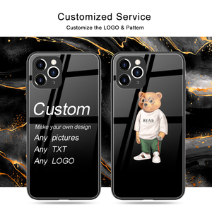 Coque de téléphone portable en verre trempé pour Iphone 13promax, ours de dessin animé, housse de protection - Product Image 5