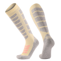 Chaussettes en laine mérinos chaudes et respirantes pour hommes et femmes, épaisses, en tissu éponge, pour la randonnée et le trekking, hauteur genou