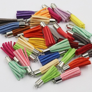 Cappelli pelle scamosciata 100 pz/borsa nappe piccole nappe per borsa decorazione indumento <span class=keywords><strong>nappa</strong></span> argento per creazione di gioielli in pelle PU 1 borsa - Product Image 3