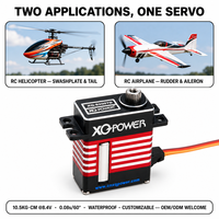 Servomoteur numérique sans noyau haute vitesse 10,5 kg, étanche, boîtier tout aluminium, 8,4 V, pour hélicoptère et avion RC
