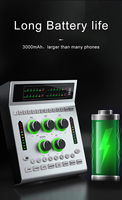 Tarjeta de Sonido Asicbiz LE02 para Podcast, Interfaz de Audio USB XLR con Batería de 3000mAh para Karaoke, Transmisión en Vivo y Grabación en Estudio (OTG)