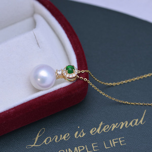 Collar de Perlas de Agua Dulce de 11-12 mm, Grandes, Blancas y Púrpuras, con Luz Intensa, Ligeras Imperfecciones, Colgante de Plata S925, Forma de O, Joyería para Mujer - Product Image 3