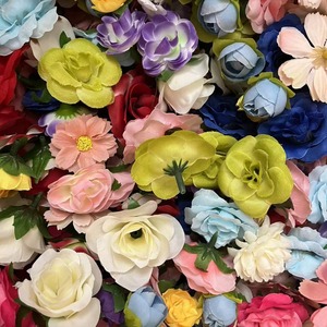 ชุดดอกไม้ประดิษฐ์สีแดงสด ผ้า DIY อุปกรณ์ตกแต่งเครื่องประดับ สำหรับเครื่องประดับศีรษะฮั่นฝู ของตกแต่งงานแต่งงาน ของตกแต่งบ้าน - Product Image 4