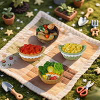 Mini panier de légumes en résine, aimant de réfrigérateur, simulation d'aliments, autocollant pour réfrigérateur, décoration de cuisine et de maison, artisanat en résine, souvenir, vente en gros