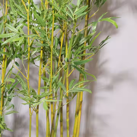 2025 penjualan terlaris hijau Anti UV sentuhan nyata tanaman hijau buatan tanaman Bonsai bambu buatan untuk dekorasi ruangan dalam ruangan