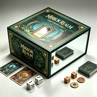Cartes de jeu sportives personnalisées imprimées 300-350g, boîte à cartes à trois couches, boîte miroir personnalisée sur mesure