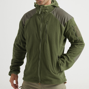 Veste polaire thermique d'hiver camouflage DFJ0924 avec capuche ou col, fermeture éclair sur la poitrine, patch renforcé - Product Image 5