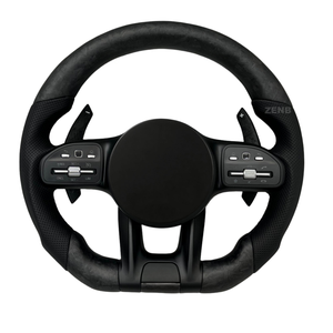 Volante de Fibra de Carbono Negro Forjado, Accesorios Interiores para Automóviles Mercedes-Benz W204 W205 W212 W214 W215 AMG CLE - Product Image 3