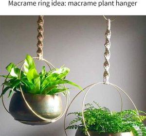 Anelli <span class=keywords><strong>Acchiappasogni</strong></span> Cerchi in Metallo Dorato per Artigianato e Creazioni Macramè - Product Image 5