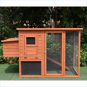 Poulailler en bois maison Cage clapier à poulet avec nichoir zone de course cage à poule toit étanche treillis métallique course ferme avicole - Product Image 3