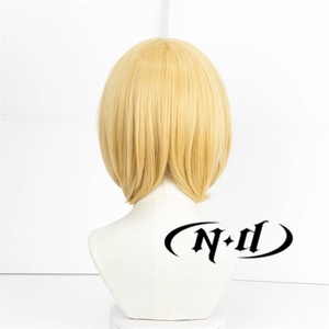 Peluca de Cosplay de <span class=keywords><strong>Armin</strong></span> Ackerman de Ataque a los Titanes, Peluca Corta Rubia de Alta Calidad, Fibra Resistente al Calor de Alta Temperatura - Product Image 3