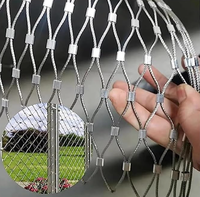 Filet de sécurité en câble métallique de 2,4 mm 3,2 mm, haute résistance, panneau de protection de câble à haute résistance pour la structure de la façade de l'aviculture du zoo