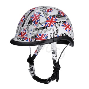 Casque demi-face YHMOTO, style rétro équestre, accessoires universels pour moto, pour hommes et femmes, homologué DOT - Product Image 1