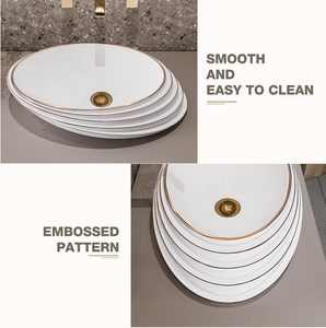 Lavabo de Cerámica Moderno de Primera Calidad con Diseño Ingenioso, Resistente al Agua, para Baño de Hotel - Product Image 3