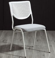 Vente en gros bon marché de chaise de bureau en maille Base métallique empilable sans bras Formation Réunion École Hôtel Salon Utilisation Tissu Acier