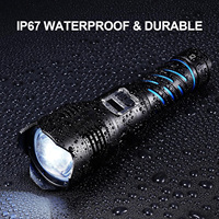 Linterna LED de Largo Alcance, Nueva Pantalla Digital, Luz Potente Recargable, Ultra Brillante, Interruptor Doble, Linterna para Exteriores