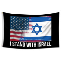 Drapeau d'Israël 3x5 pieds le plus vendu pour événements, vente en gros, drapeau national du pays d'Israël, support de drapeau pour pays du Royaume-Uni avec drapeau israélien