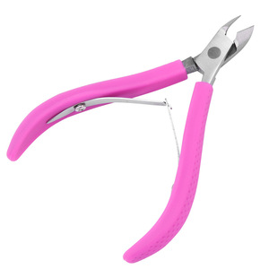 New Arrival Silicone Rubber Handle Stainless Steel Toe <b>Nail</b> Cuticle Clipper Plier Cuticle Nipper - Product Image 2