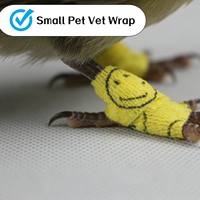 Bande de contention cohésive pour animaux de compagnie de 1 pouce (2,5 cm) pour le traitement de la bumblefoot chez les oiseaux, hamster, cobaye, attelle pour pattes