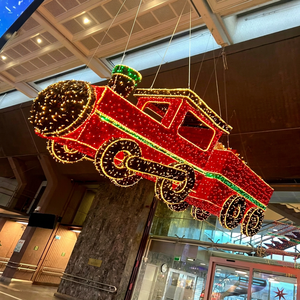 Train de Noël Lumineux Décoratif pour Extérieur, Motif Ferroviaire Festif pour Jardin, Idéal pour Entrée de Centre Commercial - Product Image 1