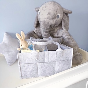 Panier de rangement multi-poches pour bébé Panier <span class=keywords><strong>à</strong></span> couches en feutre épais pour bébé Grand organisateur <span class=keywords><strong>Sac</strong></span> <span class=keywords><strong>à</strong></span> couches pour nouveau-nés - Product Image 5