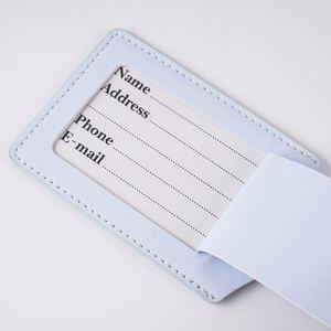 Étui de passeport en cuir PU avec logo personnalisé et design de carte, et ensemble d'étiquettes de bagage - Product Image 6