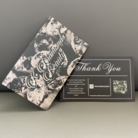 Mini carte de remerciement personnalisée en or rose, élégante et mignonne, pour les clients d'entreprise
