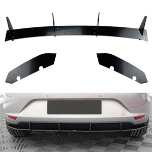 Seat Leon MK3 2013-16 <b>Rear</b> <b>Spoiler</b> Blade Piano Black Wing Shaped Bumper Lip Modification Part - Product Image 1