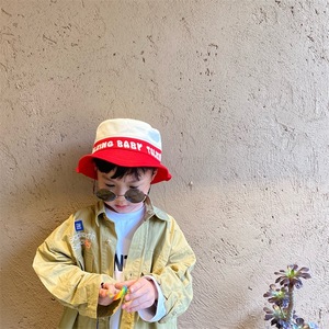 Estate all'aperto Unisex 2-8 anni di colore a contrasto per bambini 100% cappello a secchiello in cotone con logo personalizzato a sbuffo - Product Image 6