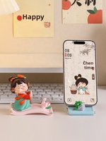 Support de téléphone en résine, figurine de dame de la dynastie Tang traditionnelle, support de bureau mignon, indispensable au bureau, gadget pour regarder des séries en toute détente