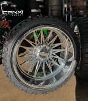 Jantes forgées FANXI Concave 24x14 8x180 24X10 8x170 26x16 8x6.5 pour Chevrolet 2500 GMC Denali 2500 Ford F250 avec enjoliveurs flottants