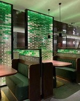 Batu Bata Kaca Solid JYG Grosir, Dicat Multi-Warna Transparan Dekoratif Bertekstur Hot Melt untuk Ruang Tamu, Kamar Mandi, Bengkel, Hotel