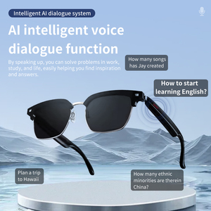 Lunettes de soleil intelligentes 2025 de haute qualité <span class=keywords><strong>avec</strong></span> <span class=keywords><strong>casque</strong></span> intégré, étanches IP65, modèle E13, pour affaires et sport, <span class=keywords><strong>avec</strong></span> fonction de traduction - Product Image 2