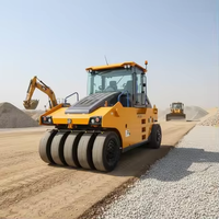 Nouveau Compacteur Vibratoire d'Asphalte à Double Tambour sur Pneus pour Travaux Routiers Modèle XP305KIV 129W Haute Efficacité