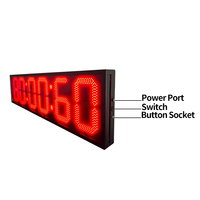 Temporizador LED Recargable de 8 Pulgadas y 6 Dígitos, Temporizador de Cuenta Regresiva LED Grande para Exteriores, Pantalla LED de Doble Cara, Mensaje Personalizado