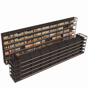 Estante de exhibición de <span class=keywords><strong>metal</strong></span> blanco de doble cara, estantería personalizada de alta resistencia, fabricante de fábrica, supermercado - Product Image 5