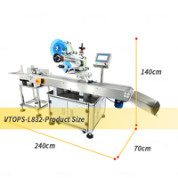 Machine d'étiquetage automatique VTOPS pour sachets en aluminium, étiqueteuse plate, machine d'étiquetage de pagination de cartes