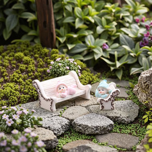 Ornements de micro-paysage Figures en résine de bébés rampants Jeux de bac à sable psychologique et jouets de sable Thème d'art de thérapie - Product Image 6