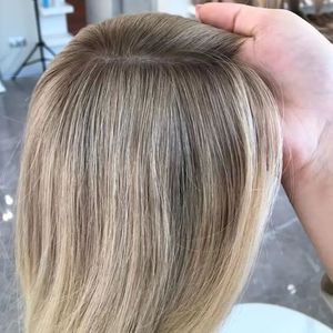 Perruque ondulée balayage blond cendré, perruque sans colle ultra réaliste à nœuds simples, perruque en cheveux humains <span class=keywords><strong>pour</strong></span> couvrir la perte de cheveux chez les femmes - Product Image 5