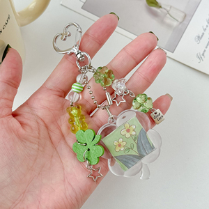 Gantungan Kunci Y2K Berbentuk Daun Semanggi Empat untuk Dekorasi Tas Wanita, Aksesoris Gantungan Kunci Fashion Wanita, Perhiasan, Hadiah - Product Image 1
