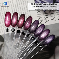 HEMA & TPO-Vernis à Gel Magnétique pour Ongles et Yeux de Chat Violet Minuit, Marque Privée, 15ml