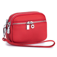 USENGKA-Mini portefeuille en cuir véritable pour femme, petit porte-monnaie, pochette, porte-cartes
