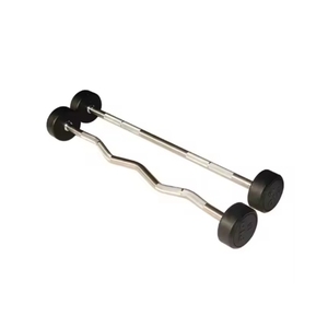 UINIQ Équipement d'haltérophilie Barre d'haltères incurvée à tête ronde en caoutchouc - Product Image 1