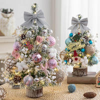 Mini Beleuchteter Weihnachtsbaum-Set Künstliche Tischdekoration Festliche Heimdekoration